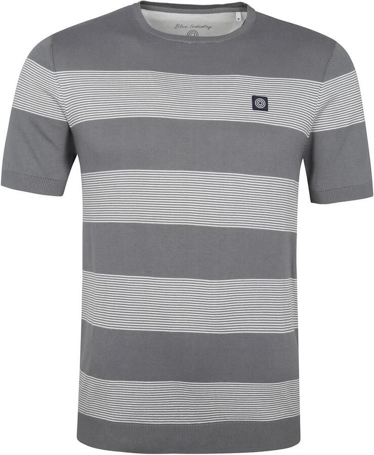 Blue Industry T-shirt M22 T-Shirt Streep Groen - Foto 3