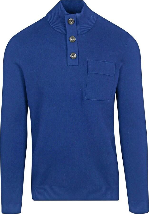 Blue Industry Sweater Mocker Pullover Kobaltblauw