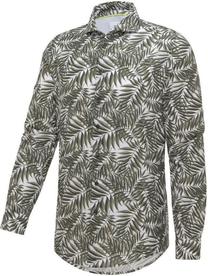 Blue Industry Overhemd Lange Mouw Overhemd Blad Donkergroen - Foto 2