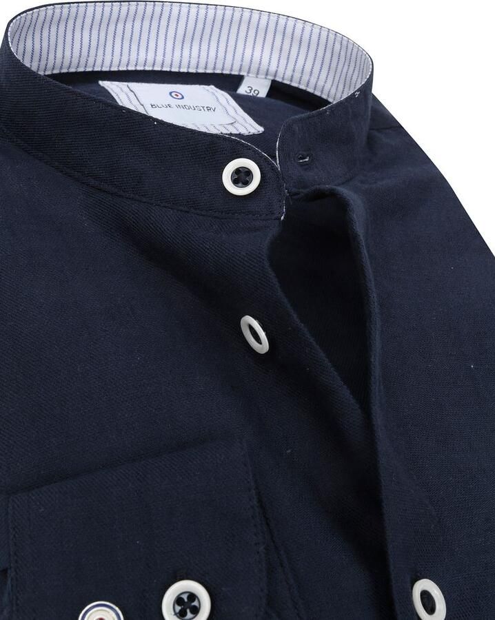 Blue Industry Overhemd Lange Mouw Overhemd Donkerblauw - Foto 2