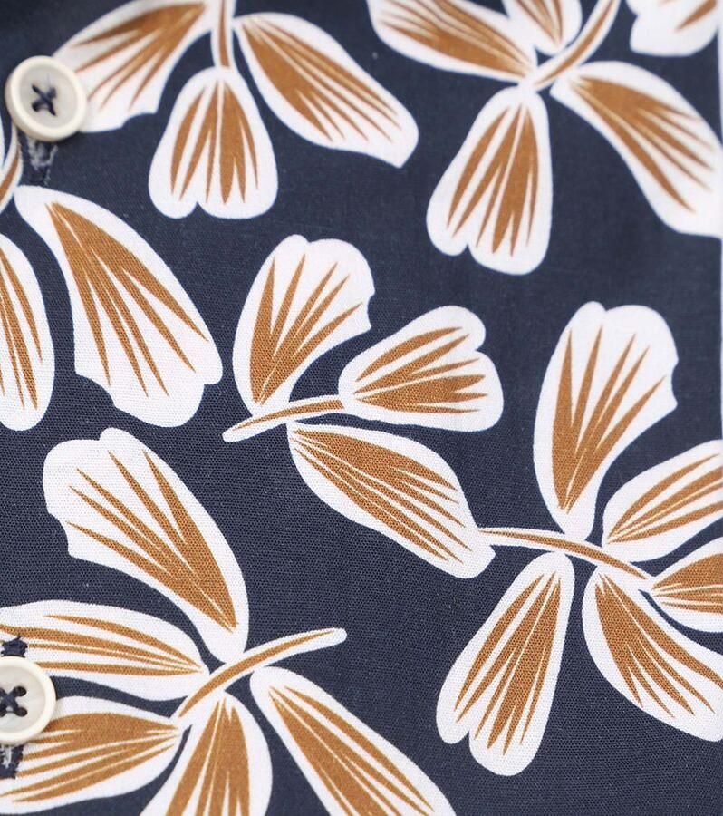Blue Industry Stijlvol Donkerblauw Bedrukt Casual Overhemd Blue Heren - Foto 3