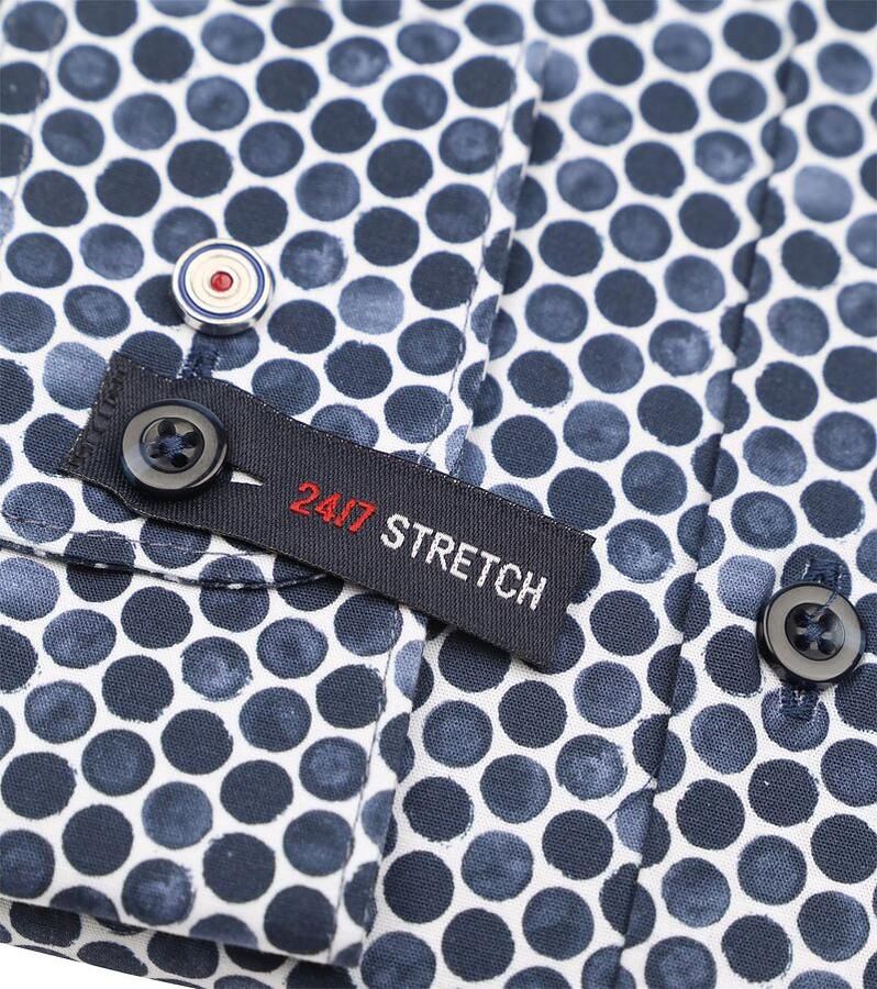 Blue Industry Blauw Geprint Katoenen Overhemd Slim Fit Blue Heren - Foto 2