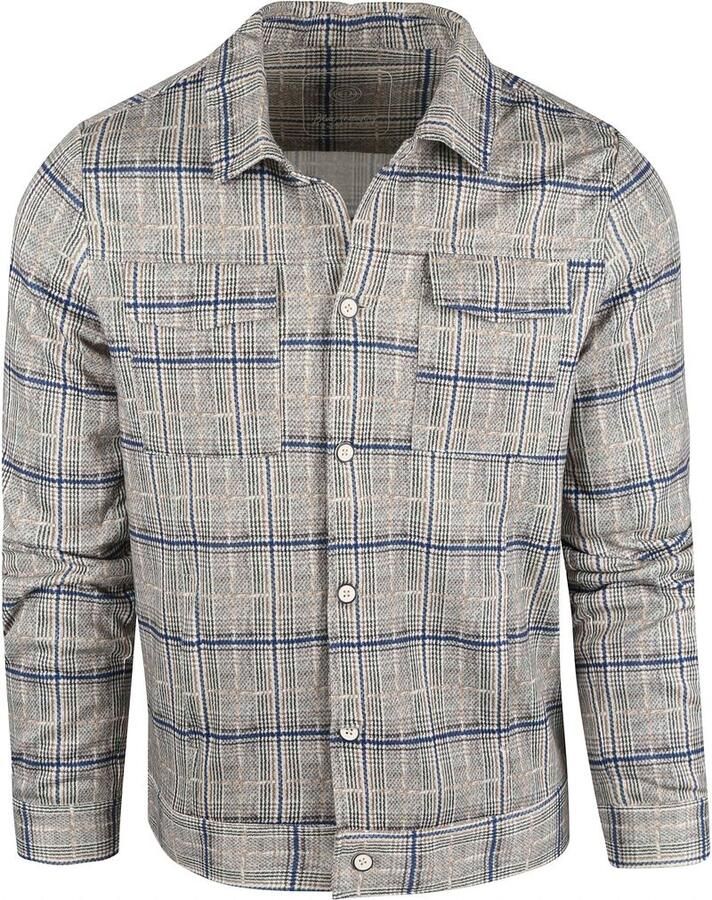 Blue Industry Sweater Overshirt Ruit Beige