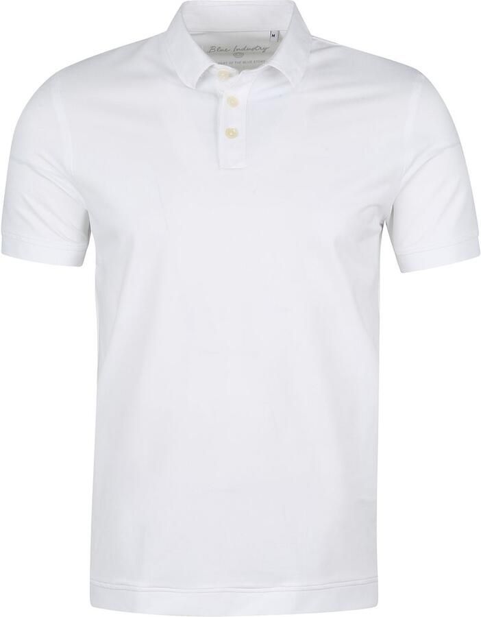 Blue Industry Polo Jersey Wit Heren