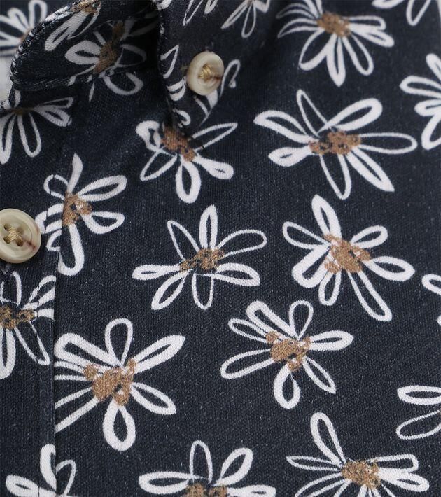 Blue Industry Short Sleeve Overhemd Bloemen Navy Blauw Heren - Foto 5