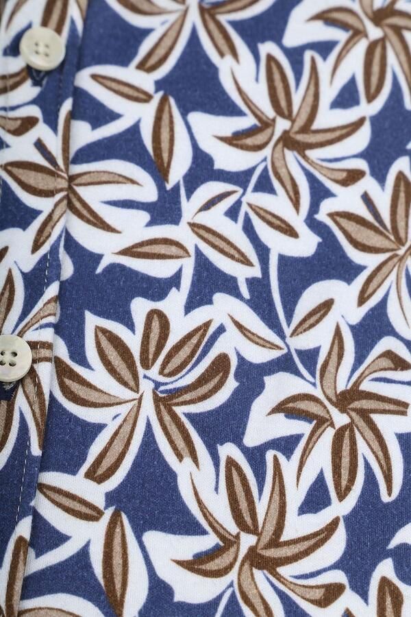 Blue Industry Short Sleeve Overhemd Print Donkerblauw - Foto 2