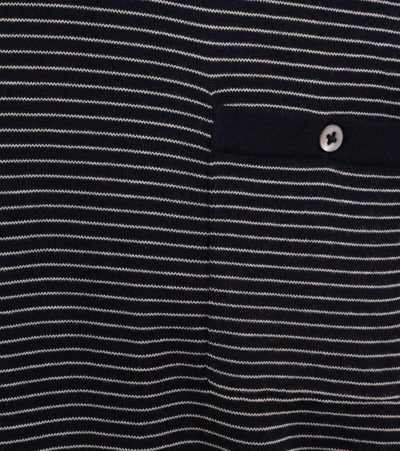 Blue Industry T-Shirt Streep Navy Blauw Heren