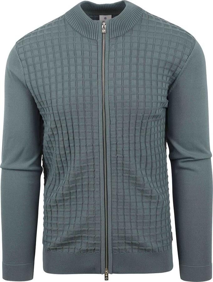 Blue Industry Groen Geruit Slim Fit Vest Green Heren
