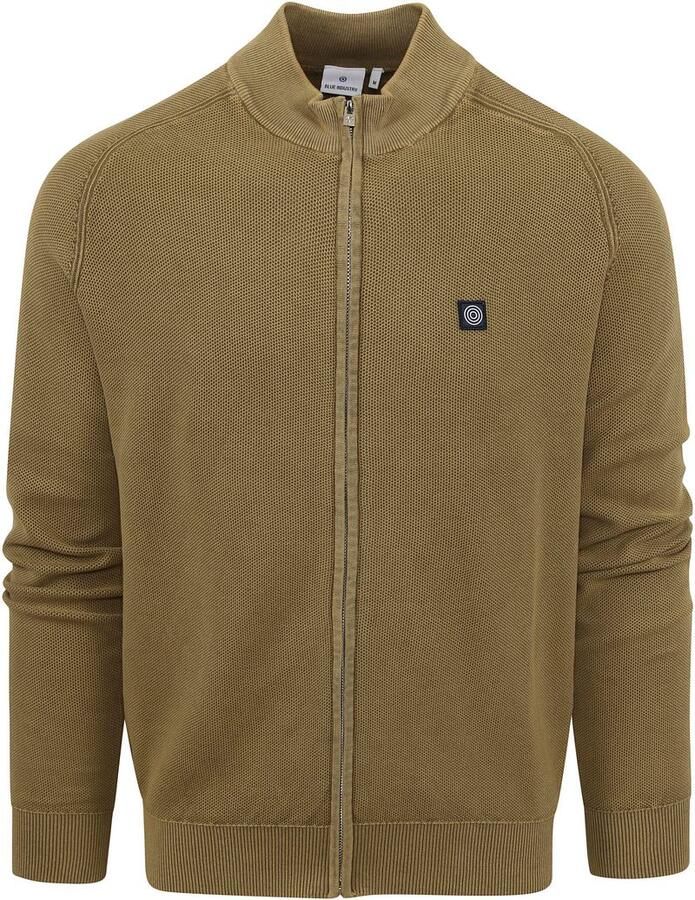 Blue Industry Groene Katoenen Cardigan met Rits Green Heren