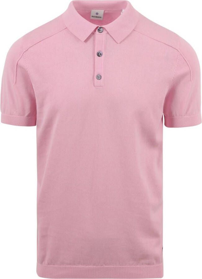 Blue Industry Roze Polo Shirt met korte mouwen Pink Heren