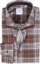 Blue Industry Overhemd Jersey Ruit Bruin Heren - Thumbnail 1