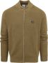 Blue Industry Groene Katoenen Cardigan met Rits Green Heren - Thumbnail 1