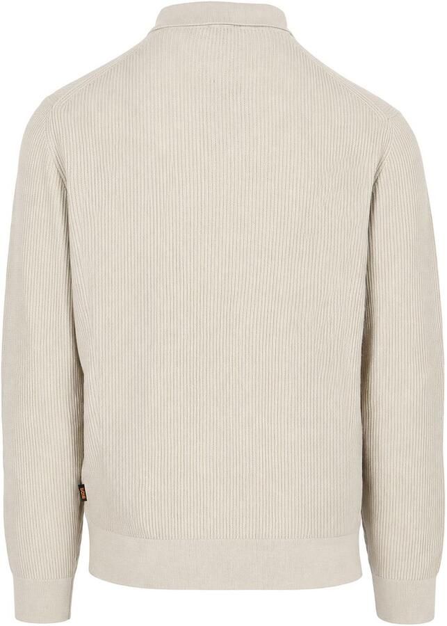 Boss Afedro Longsleeve Poloshirt Ecru - Foto 2