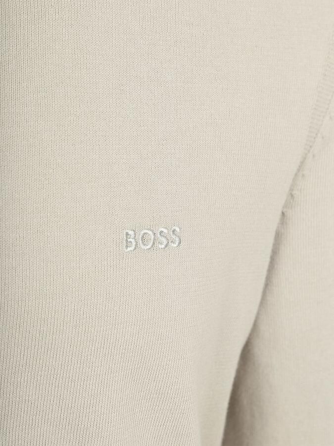 Boss Asac Long Sleeve Polo Ecru - Foto 2