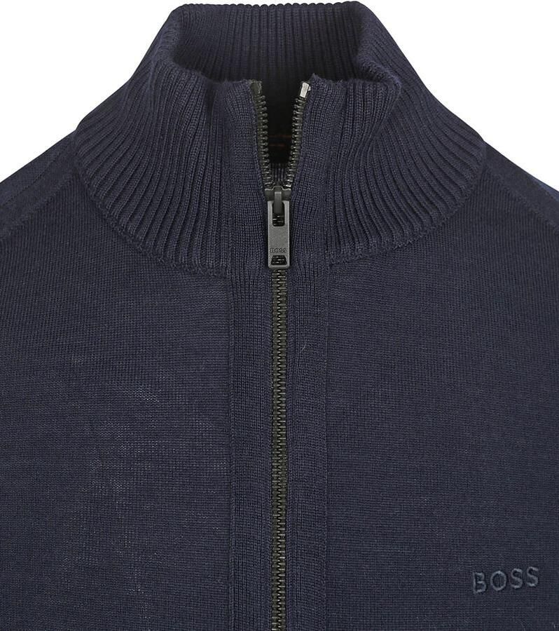 Boss Orange Donkerblauwe Avac_fz Vest met Regular Fit Blue Heren - Foto 2