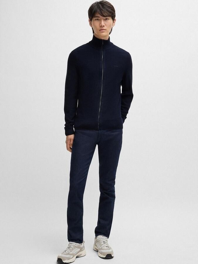 Boss Orange Donkerblauwe Avac_fz Vest met Regular Fit Blue Heren - Foto 6