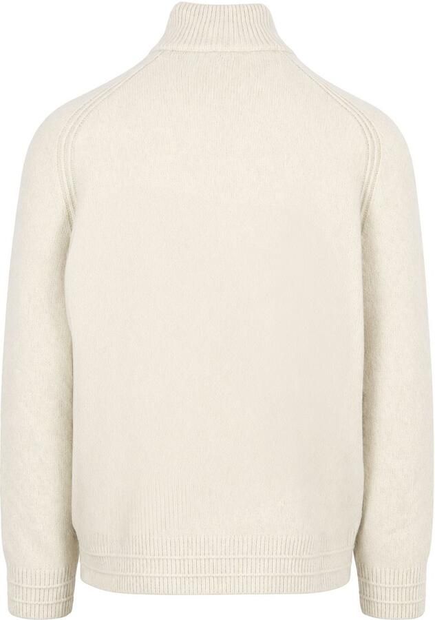 Boss Awoolio Half Zip Trui Ecru - Foto 4