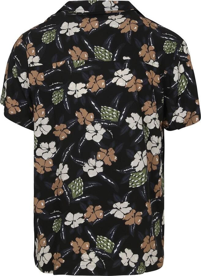 Boss Overhemd Lange Mouw Beach Overhemd Bloem Zwart