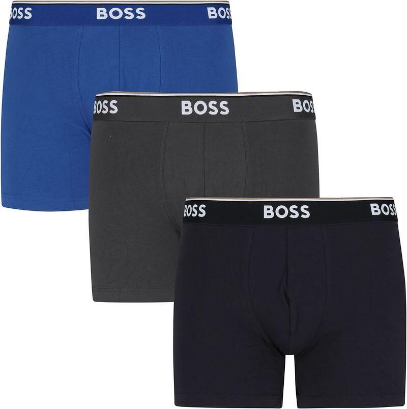 BOSS Lange boxershort BRIEF 3 PACK met in kleur bijpassende weefband (3 stuks) - Foto 7