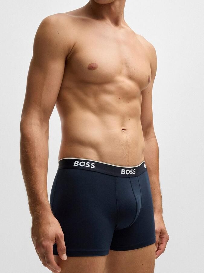 BOSS Lange boxershort BRIEF 3 PACK met in kleur bijpassende weefband (3 stuks) - Foto 10