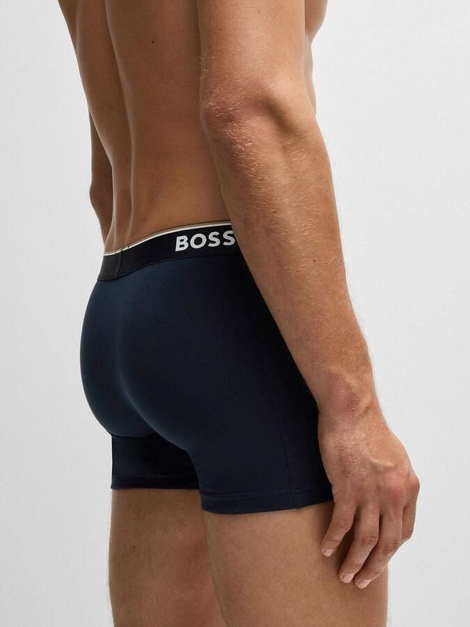 BOSS Lange boxershort BRIEF 3 PACK met in kleur bijpassende weefband (3 stuks) - Foto 11