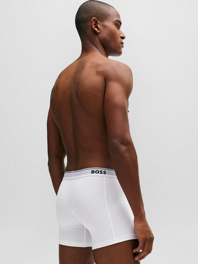 BOSS Lange boxershort BRIEF 3 PACK met in kleur bijpassende weefband (3 stuks) - Foto 5