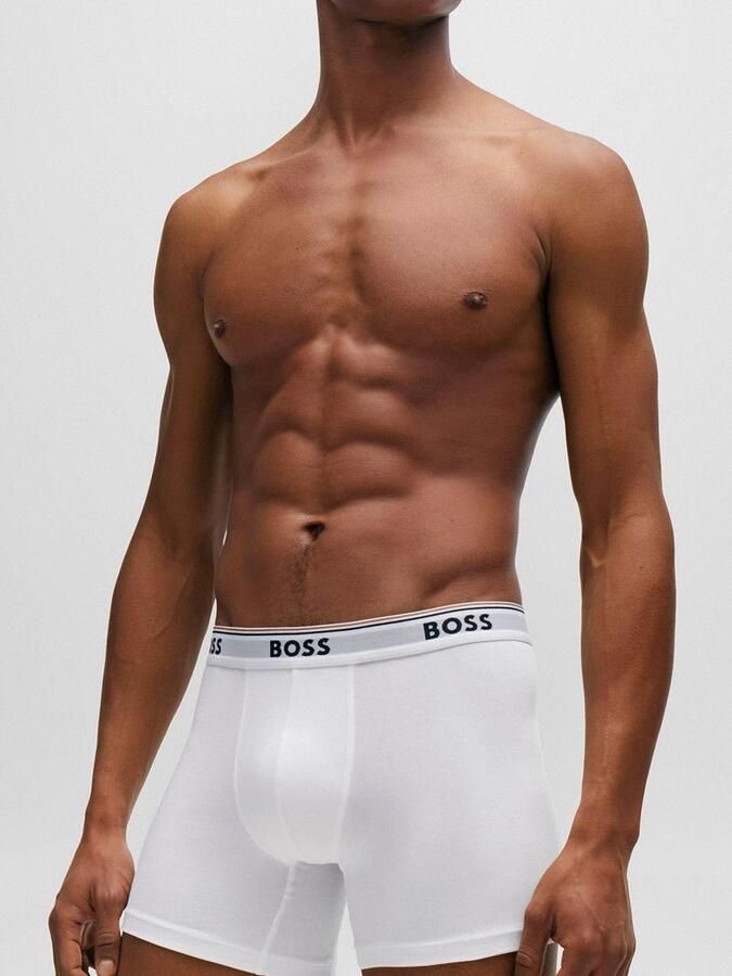 BOSS Lange boxershort BRIEF 3 PACK met in kleur bijpassende weefband (3 stuks) - Foto 6