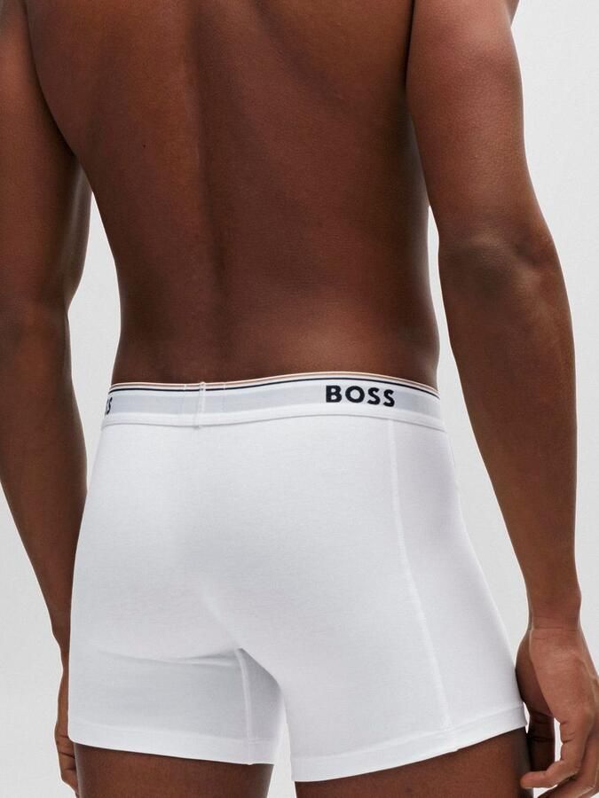 BOSS Lange boxershort BRIEF 3 PACK met in kleur bijpassende weefband (3 stuks) - Foto 7