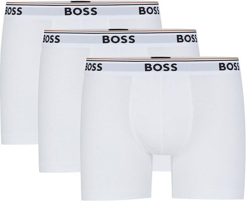 BOSS Lange boxershort BRIEF 3 PACK met in kleur bijpassende weefband (3 stuks) - Foto 8