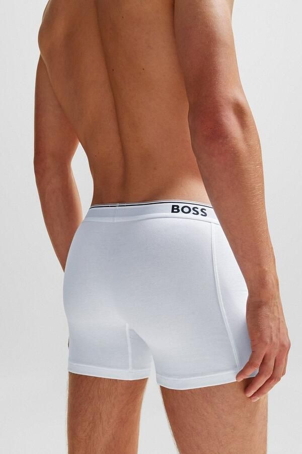 BOSS Lange boxershort BRIEF 3 PACK met in kleur bijpassende weefband (3 stuks) - Foto 6