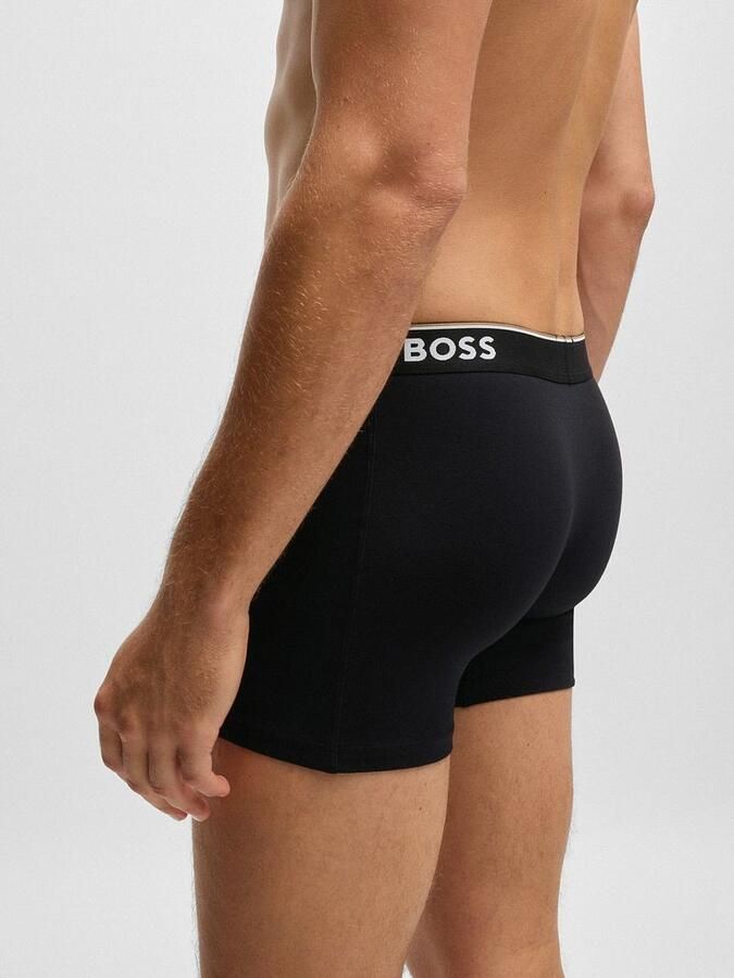 BOSS Lange boxershort BRIEF 3 PACK met in kleur bijpassende weefband (3 stuks) - Foto 19