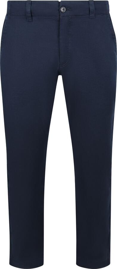 BOSS Sanderson-L-3 regular chino met linnen donkerblauw - Foto 4