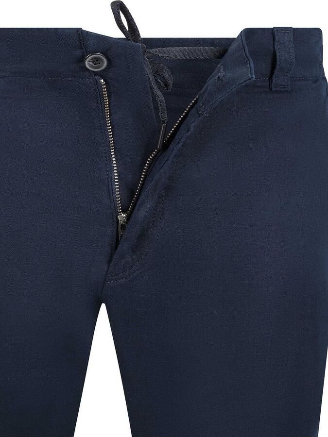 BOSS Sanderson-L-3 regular chino met linnen donkerblauw - Foto 5