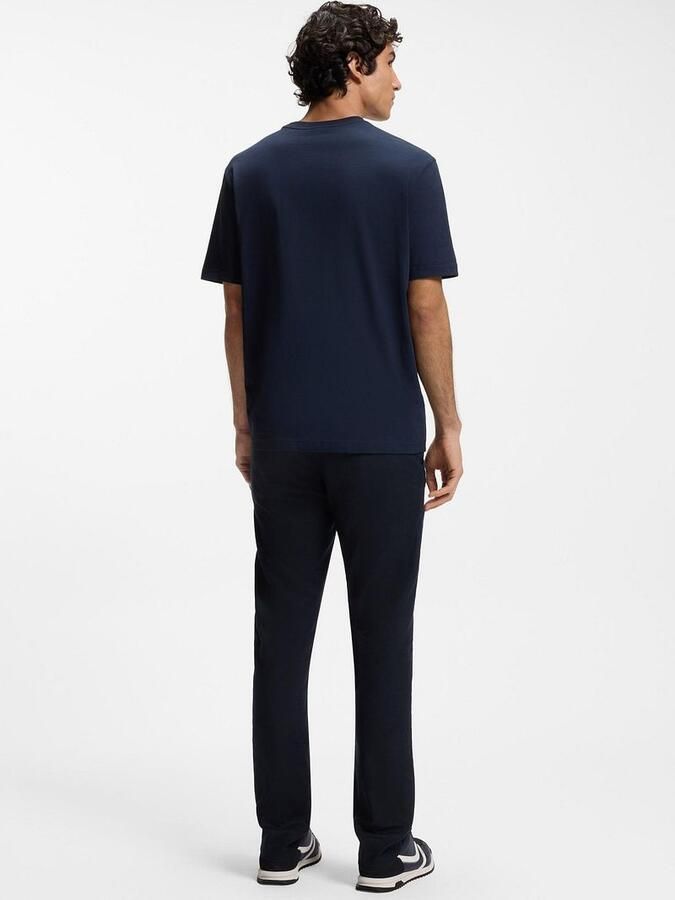 BOSS Sanderson-L-3 regular chino met linnen donkerblauw - Foto 6
