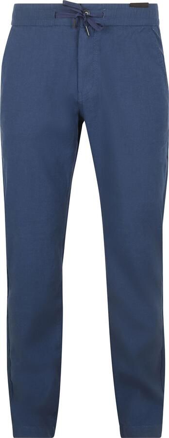 Boss Orange Regular fit linnen broek met tunnelkoord model 'Sanderson' - Foto 5