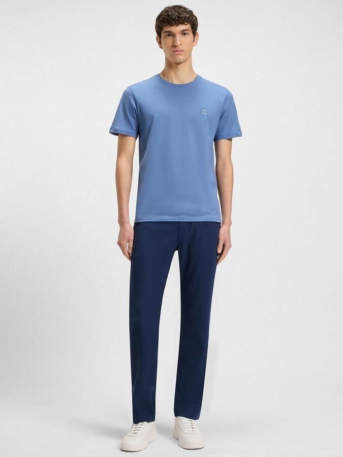 Boss Orange Regular fit linnen broek met tunnelkoord model 'Sanderson'