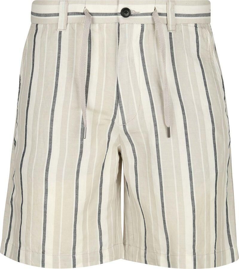 Boss Orange straight leg chino's shorts mix van katoen en linnen model 'CHINO_ST_SHORTS_2'