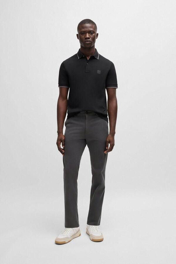 Boss Orange Slim Fit Satijnen Chino Broek Gray Heren - Foto 8