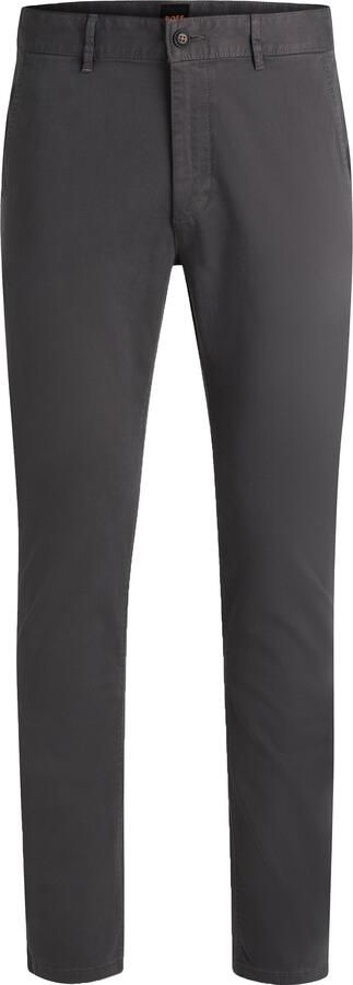 Boss Orange Slim Fit Satijnen Chino Broek Gray Heren - Foto 8