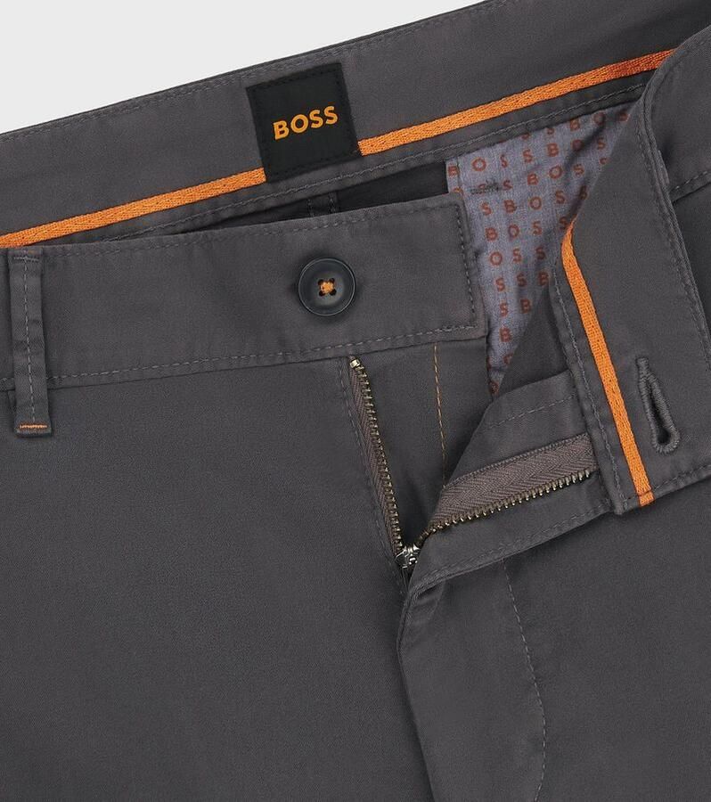 Boss Orange Slim Fit Satijnen Chino Broek Gray Heren - Foto 5
