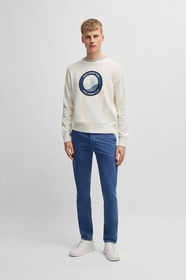 Boss Orange Slim fit chino met ceintuurlussen. - Foto 3