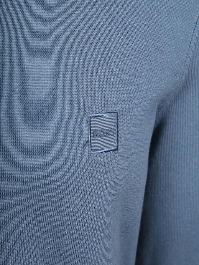 Boss Orange Regular fit coltrui van een mix van katoen en kasjmier model 'AKIRO_S' - Foto 5