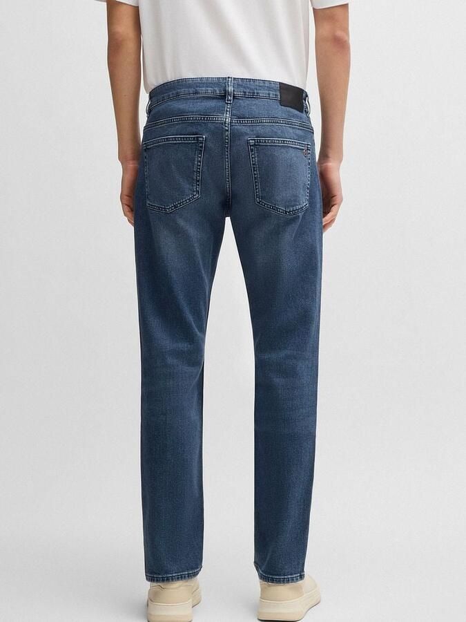 Hugo Boss Regular Fit Jeans 5-Pocket Stijl Taps toelopende pijp Medium blauw Blue Heren - Foto 2