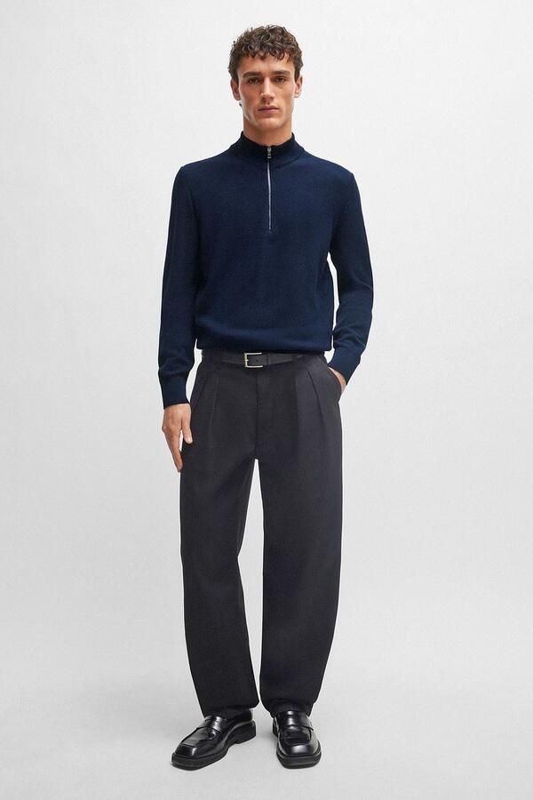 Boss Sweater Ebrando-P Half Zip Trui Navy - Foto 3