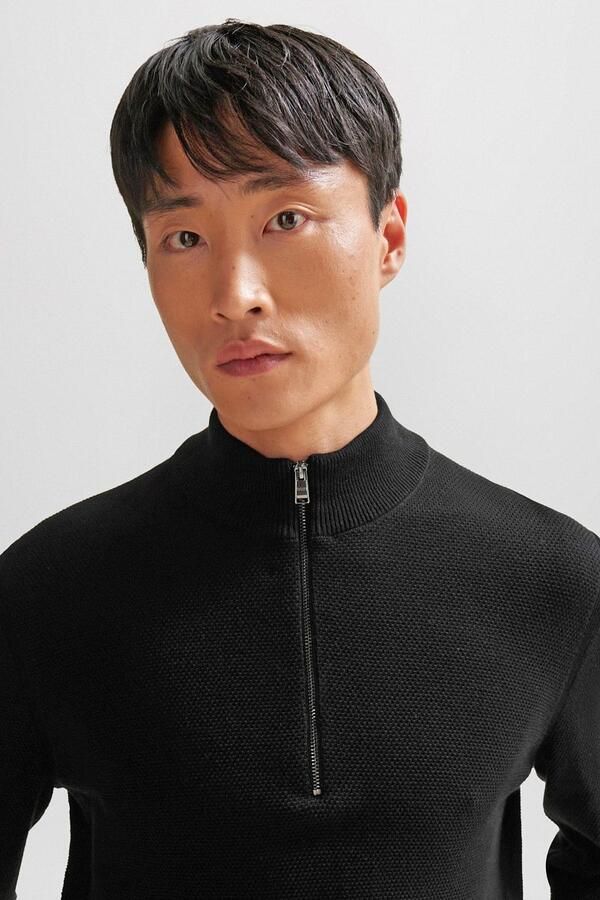 Boss Gebreide pullover met structuurmotief model 'Ebrando'