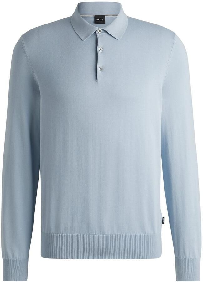 Boss Gemello Long Sleeve Polo Lichtblauw