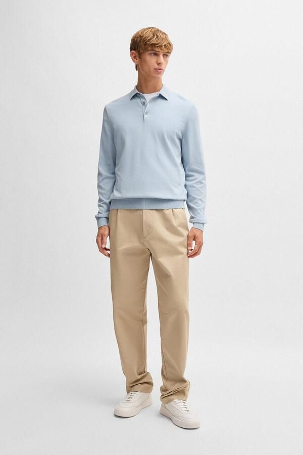 Boss Gemello Long Sleeve Polo Lichtblauw - Foto 2