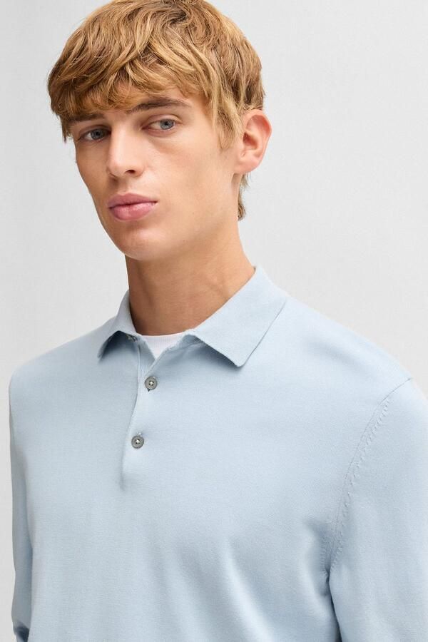 Boss Gemello Long Sleeve Polo Lichtblauw - Foto 3