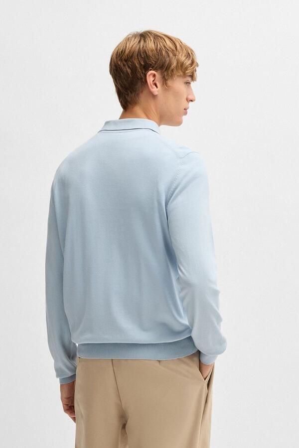Boss Gemello Long Sleeve Polo Lichtblauw - Foto 4