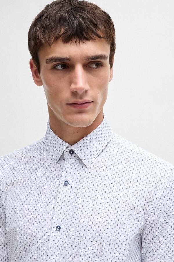 Boss Slim fit zakelijk overhemd met kentkraag model 'Hank' - Foto 2